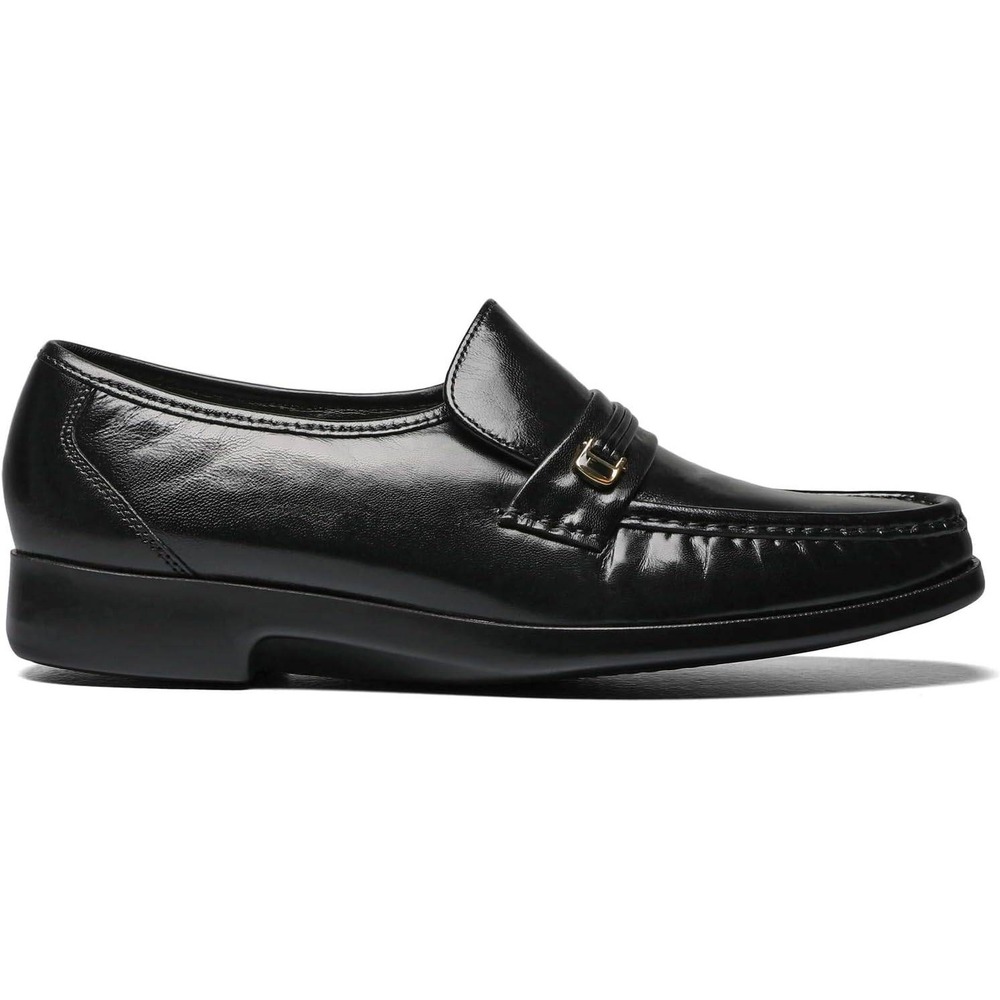 Florsheim Riva Mens Black Leather Moc Toe Bit Loafer Shoes Size 9.5 D 17088-001